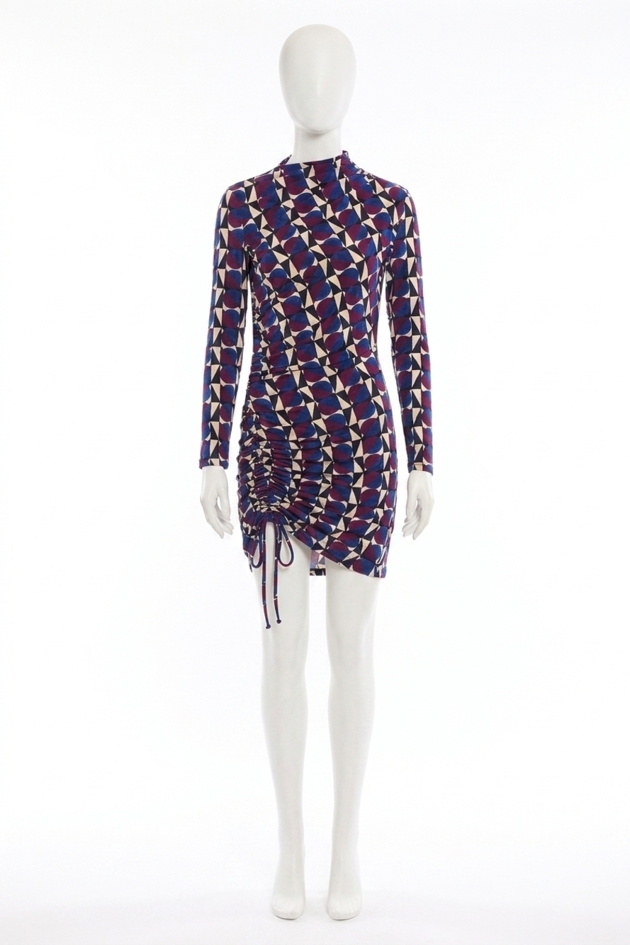 NEW DONNA MORGAN for maggy london juna geo print in cream multi